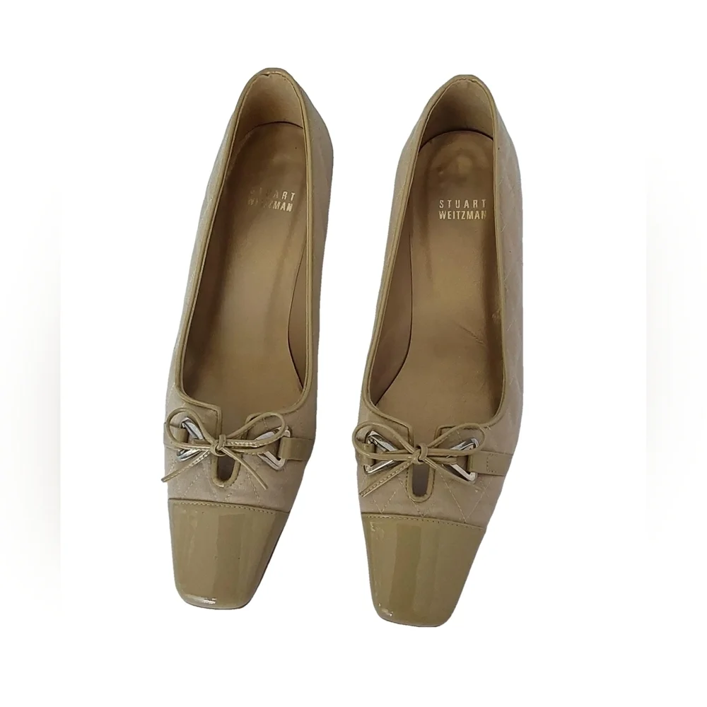 STUART WEITZMAN WOMEN'S QUILTED LITTLE‎ BOW SHOES SIZE 8M